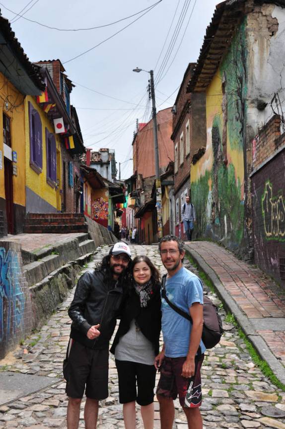Visitando a região da Candelária, no centro de Bogotá, na Colômbia